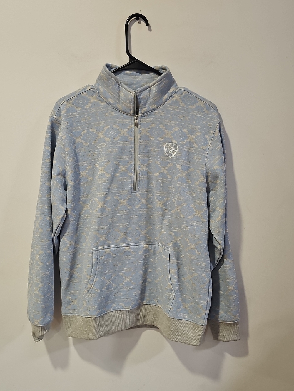 Ariat Light Blue Heather Women's Half-Zip Sweater